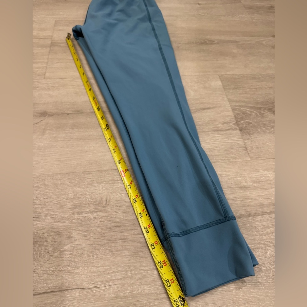 VUORI Daily Pocket Leggings Blue 7/8 Cuffed Ankle Drawstring Waist - S - Picture 2 of 7